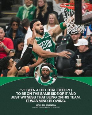 Image post by @celtics on Twitter/X