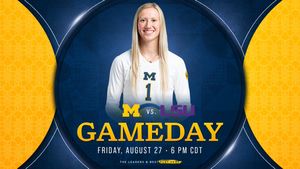 Image post by @umichvball on Twitter/X