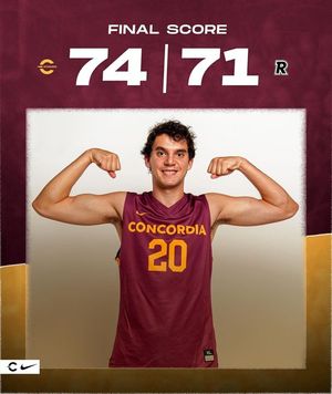 Image post by @ConcordiaMensBasketball on Facebook