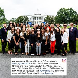 Image post by @ou_wgymnastics on Instagram