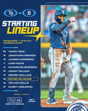 Image post by @RaysBaseball on Twitter/X