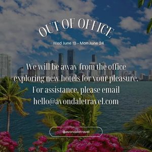 Image post by @AvondaleTravel on Facebook