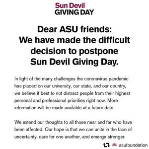 Image post by @arizonastateuniversity on Instagram