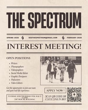 Image post by @bsuthespectrum on Instagram