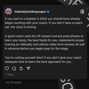 Image post by @thebodybuildingvegan on Instagram