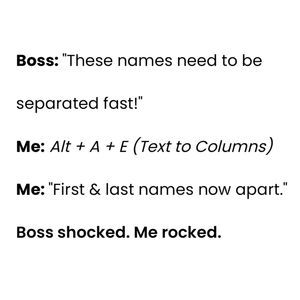 Image post by @excelforsuccess on Instagram