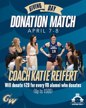 Image post by @gw_volleyball on Instagram