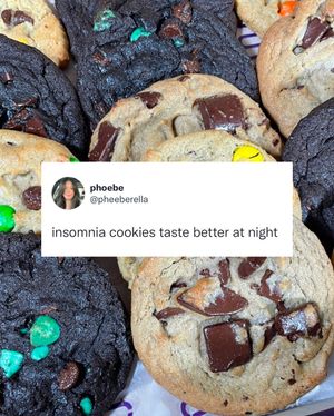 Image post by @insomniacookies on Instagram