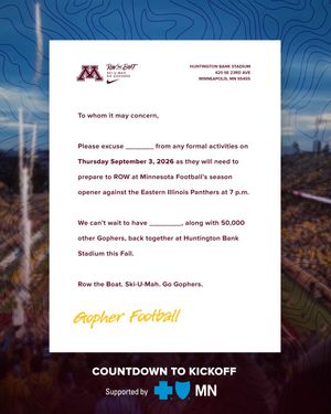 Image post by @gopherfootball on Instagram