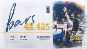 Image post by @WVUGymnastics on Twitter