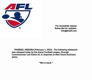 Image post by @officialafl on Instagram