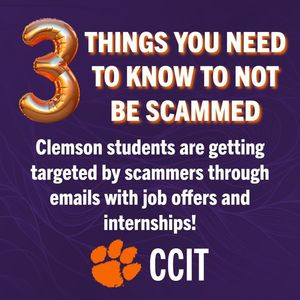 Image post by @clemsonIT on Facebook