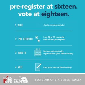 Image post by @RockTheVote on Twitter