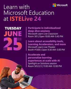 Image post by @MicrosoftEDU on Twitter