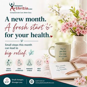 Image post by @PiedmontArthritisClinic on Facebook