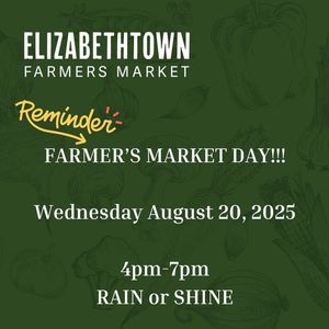 Image post by @Elizabethtown Farmer's Market on Facebook