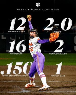 Image post by @clemsonsoftball on Twitter
