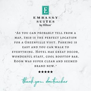 Image post by @embassysuitesgvilledt on Instagram