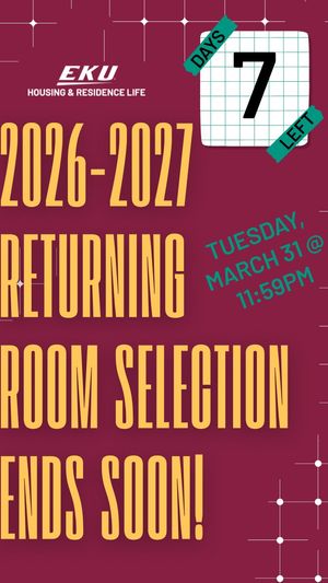 Video post by @EKUHousing on Facebook