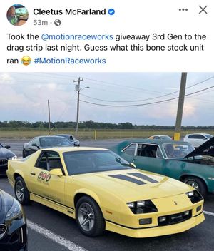 Image post by @motionraceworks on Twitter