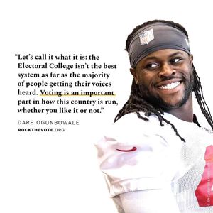 Image post by @rockthevote on Instagram