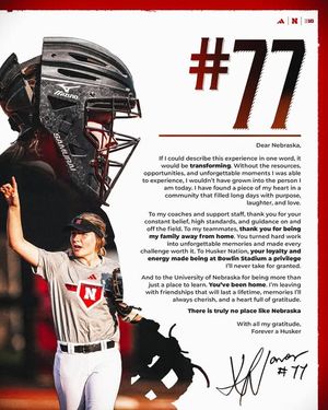 Image post by @huskersoftball on Instagram