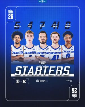 Image post by @Creighton Men's Basketball on Facebook