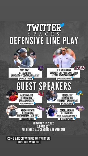 Image post by @DLcoachbeck on Twitter