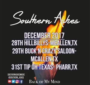 Image post by @SouthernAshesMusic on Facebook