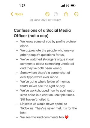 Image post by @victoriapolice on Instagram