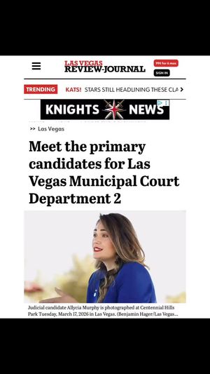 Video post by @Allycia Murphy for Las Vegas Municipal Court, Department 2 on Facebook