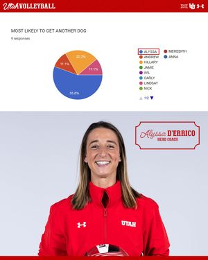 Image post by @utahvolleyball on Instagram