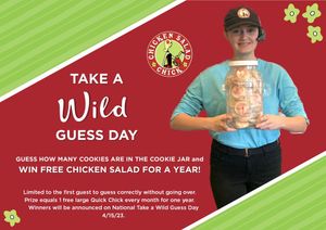 Image post by @ChickenSaladChickBirnhamWoodsSpringTX on Facebook