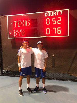 Image post by @byumtennis on Twitter