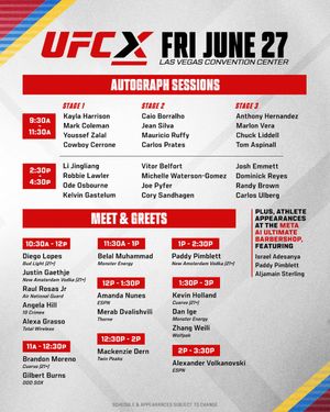 Image post by @ufc on Twitter