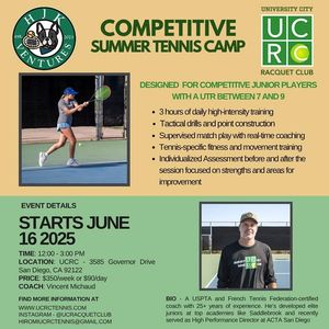 Image post by @UCRacquetClub on Facebook