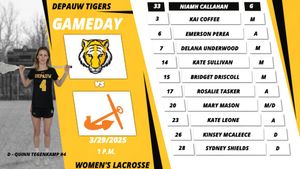 Image post by @DePauwAthletics on Twitter