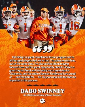 Image post by @clemsonfb on Instagram