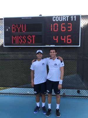 Image post by @byumtennis on Twitter