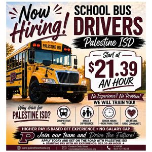 Image post by @Palestine Independent School District on Facebook