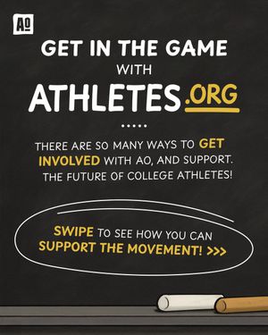 Text post by @AthletesOrg on Twitter/X
