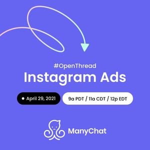 Image post by @manychat on Instagram