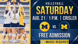 Image post by @umichvball on Twitter/X