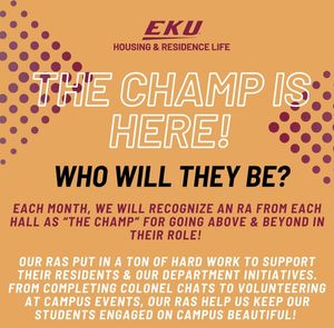 Image post by @EKUHousing on Facebook