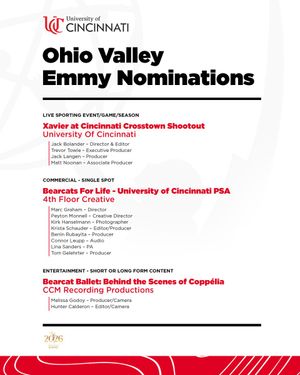 Image post by @uofcincy on Twitter