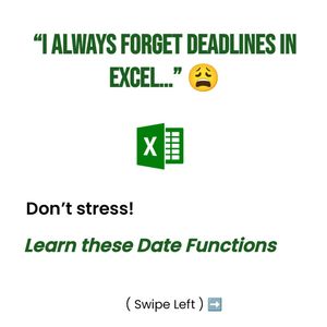 Image post by @excelforsuccess on Instagram