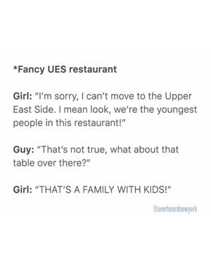 Image post by @overheardnewyork on Instagram