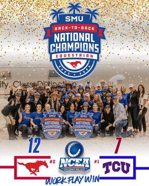 Image post by @SMUEquestrian on Twitter