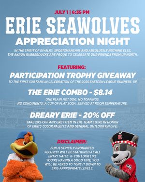 Image post by @akronrubberducks on Instagram