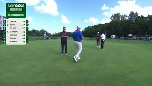 Video post by @livgolfleagueofficial on Facebook